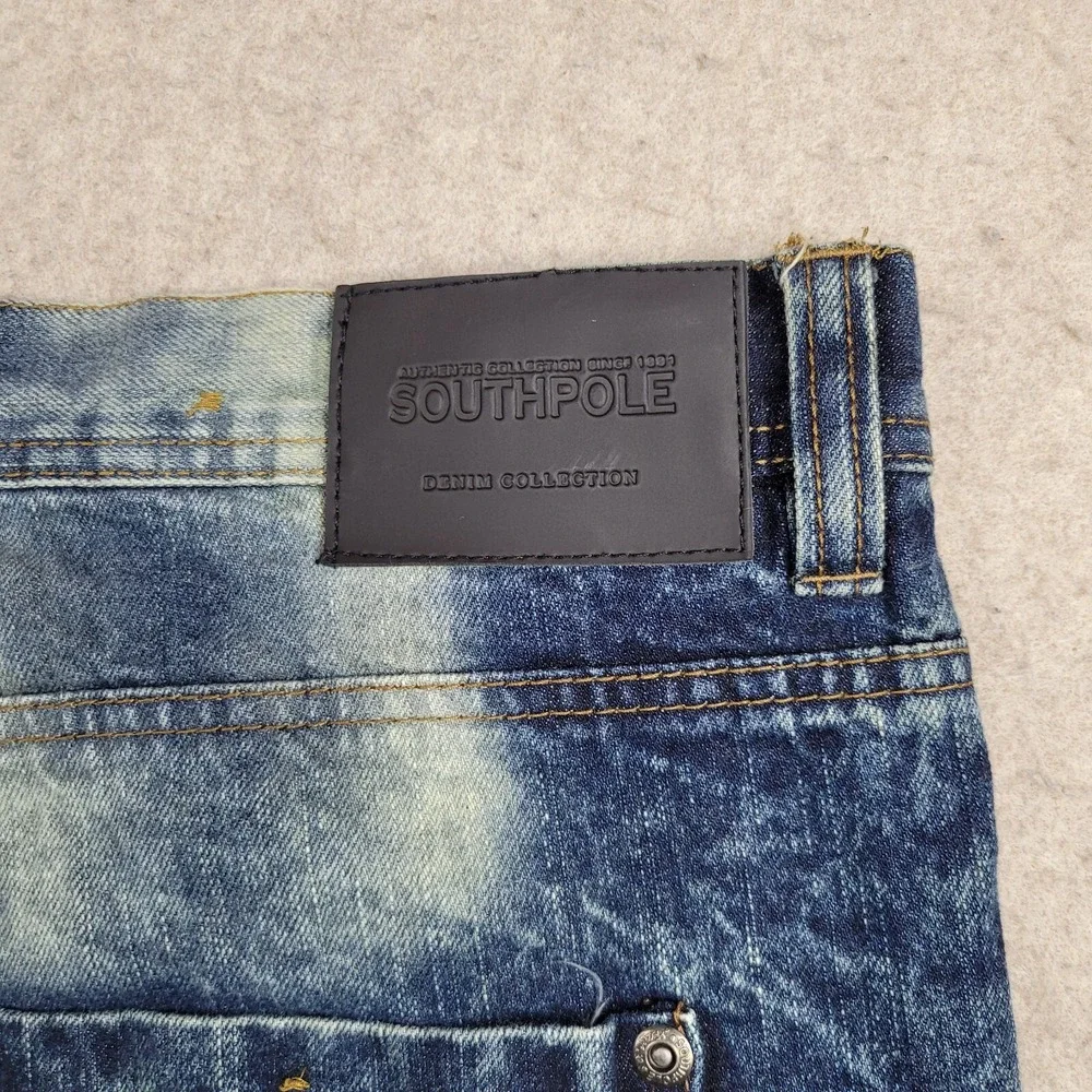 Southpole Mens Distressed Acid Wash Jeans Size 42 x 32 Hop‎ Skater Denim Vintage